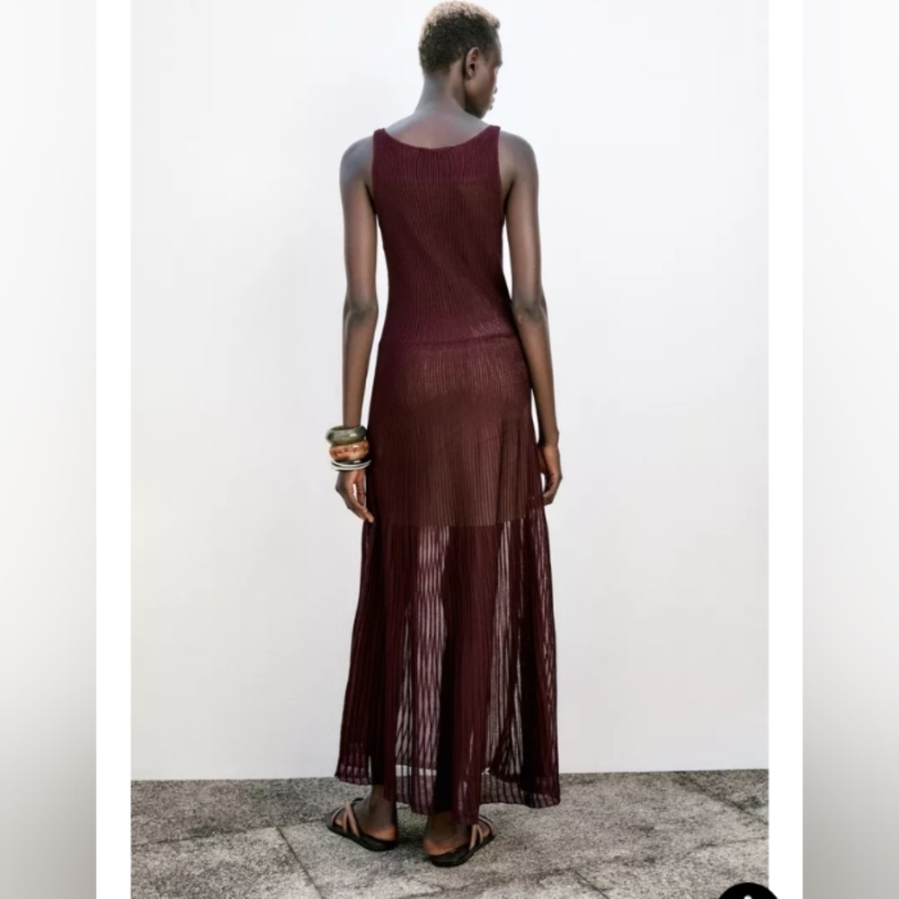 Zara Ribbed Knit Maxi Dress - Picture 4 of 7